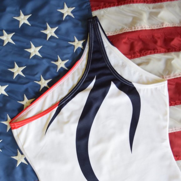 FILA Vintage Swimsuit One shoulder patriotic 90s - Picture 5 of 8